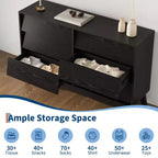 Cassettiera a 6 cassetti per camera da letto, Comò da 120 cm stile Mid-Century, Cassettiera in legno/Mobile TV, per camera da letto, soggiorno, corridoio