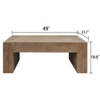 Tavolino da salotto Homy Casa 49 in legno ingegnerizzato rustico, marrone naturale