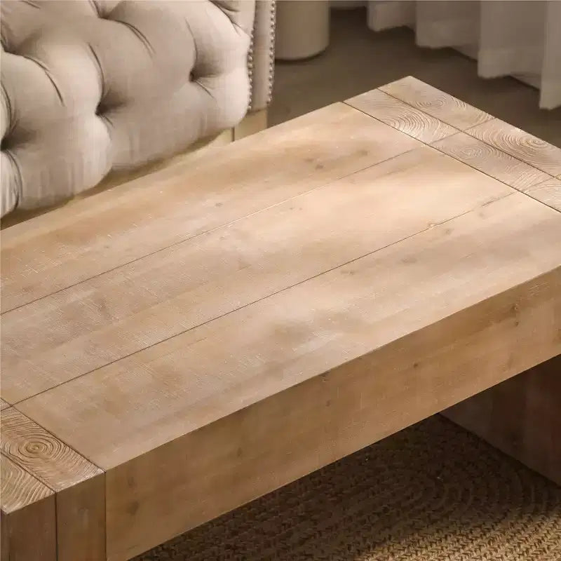 Tavolino da salotto Homy Casa 49 in legno ingegnerizzato rustico, marrone naturale