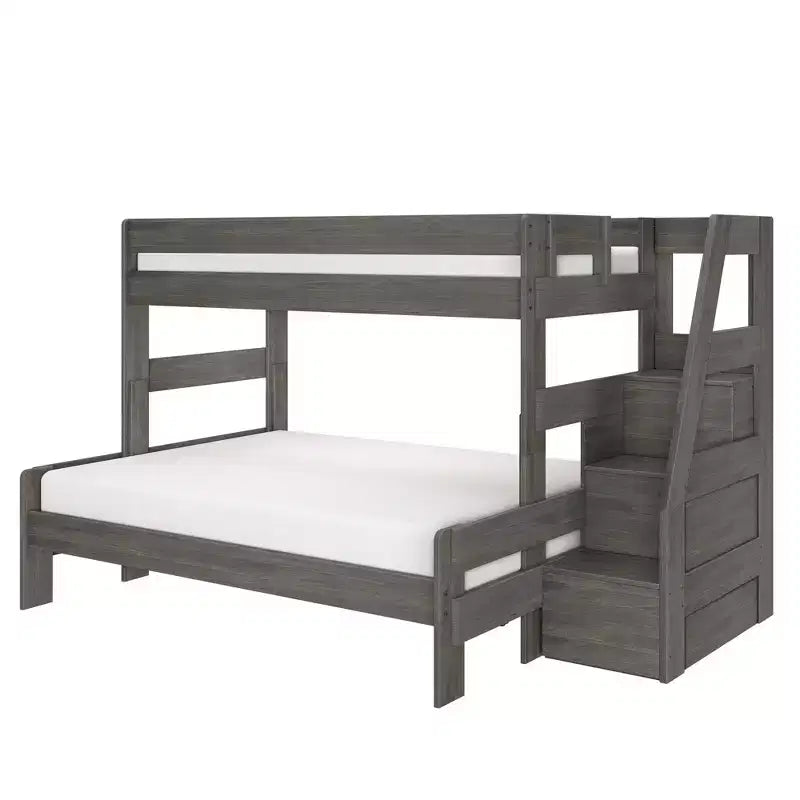 Max & Lily Modern Farmhouse Letto a castello Twin XL sopra Queen con scala