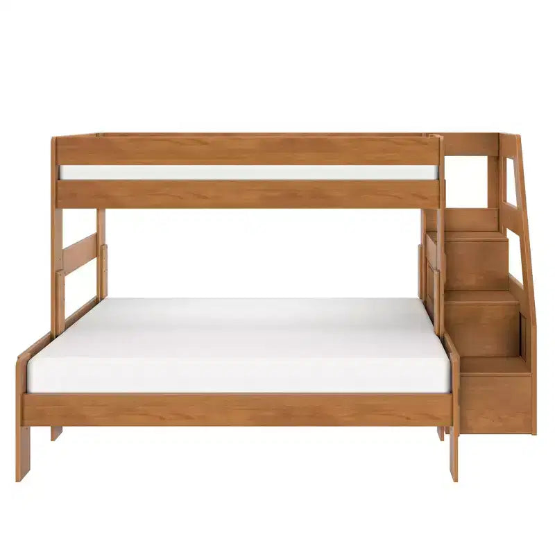 Max & Lily Modern Farmhouse Letto a castello Twin XL sopra Queen con scala
