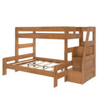 Max & Lily Modern Farmhouse Letto a castello Twin XL sopra Queen con scala