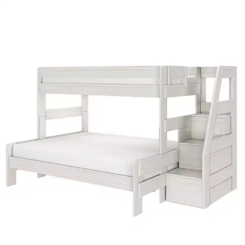 Max & Lily Modern Farmhouse Letto a castello Twin XL sopra Queen con scala