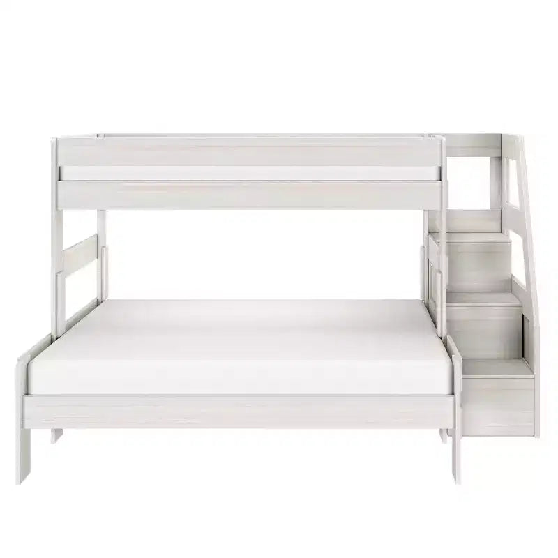 Max & Lily Modern Farmhouse Letto a castello Twin XL sopra Queen con scala