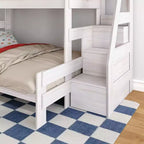 Max & Lily Modern Farmhouse Letto a castello Twin XL sopra Queen con scala