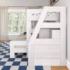 Max & Lily Modern Farmhouse Letto a castello Twin XL sopra Queen con scala
