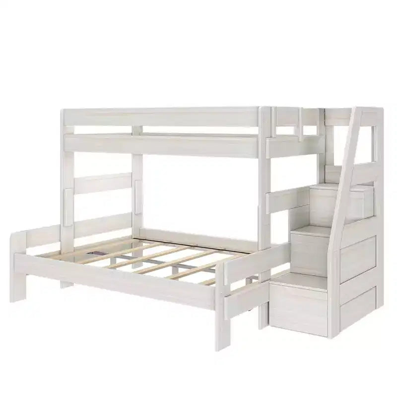 Max & Lily Modern Farmhouse Letto a castello Twin XL sopra Queen con scala