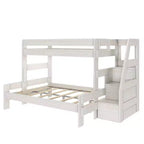 Max & Lily Modern Farmhouse Letto a castello Twin XL sopra Queen con scala