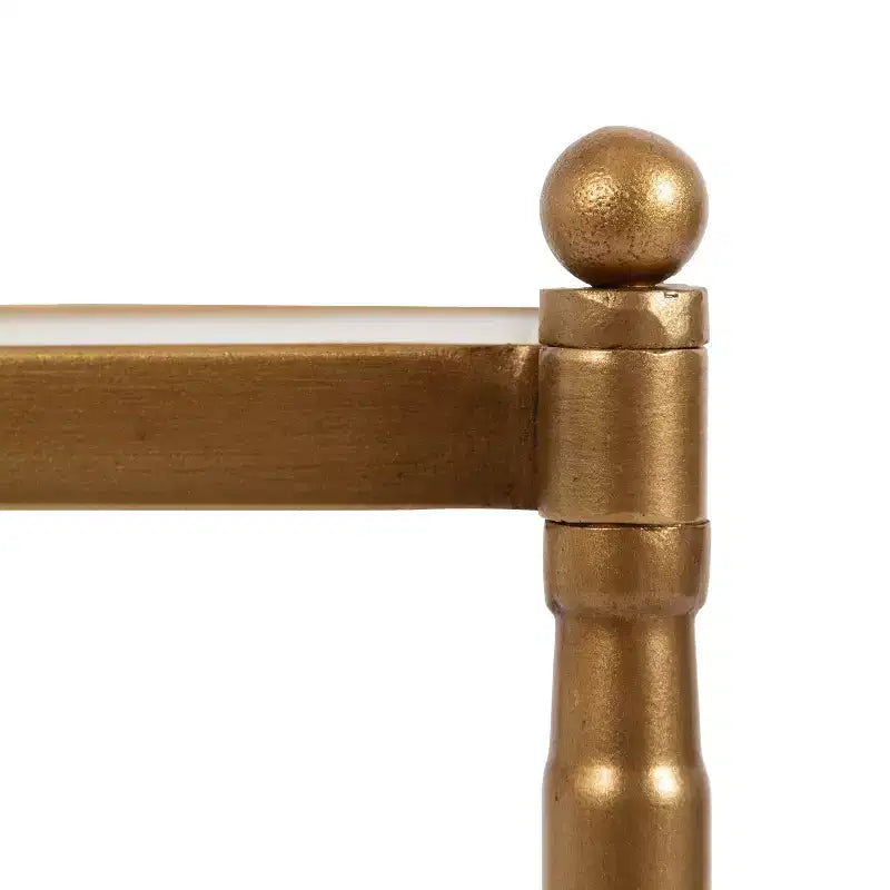 Tavolino rettangolare Prisha Kate and Laurel, 18x8x25, oro