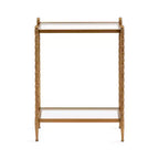 Tavolino rettangolare Prisha Kate and Laurel, 18x8x25, oro