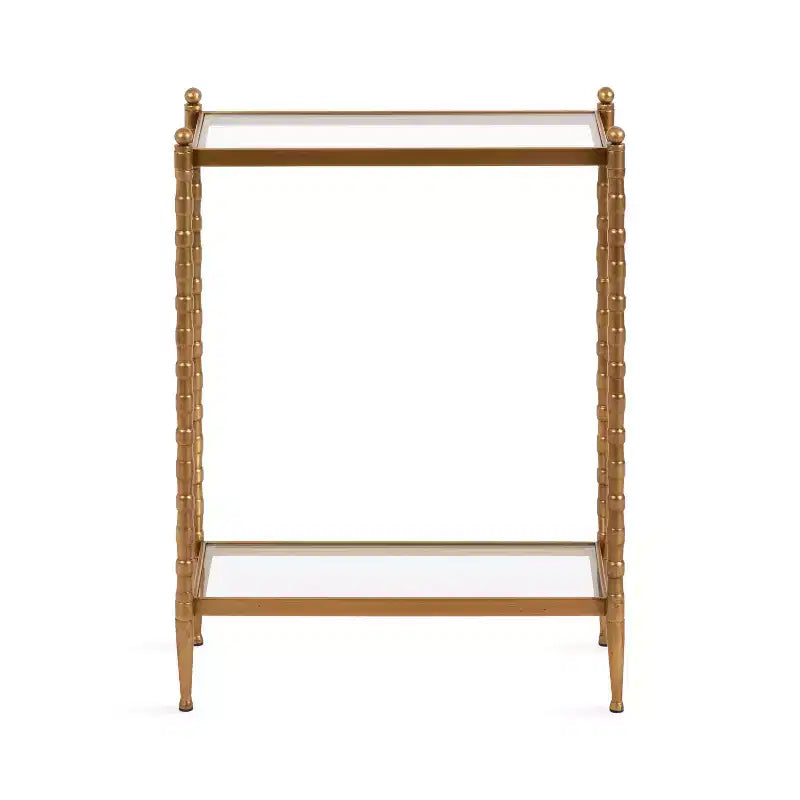 Tavolino rettangolare Prisha Kate and Laurel, 18x8x25, oro