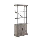 Libreria Industriale Rustica con Ante - Scaffale in Legno e Metallo Alto 188 cm con Mobile Contenitore per Salotto, Ufficio, Camera da Letro, Biblioteca