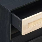 Scarpiera con ripiano regolabile in 3 posizioni e rimovibile, organizer per scarpe moderno da terra, scarpiera a 2 ante a ribalta con cassetto, nero+rovere