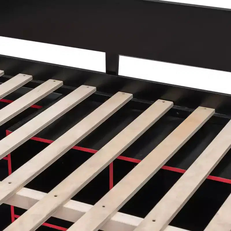 Luxystar Letto a soppalco con scrivania, luci RGB e contenitore, letto salvaspazio a una piazza e mezza per ragazzi e adulti