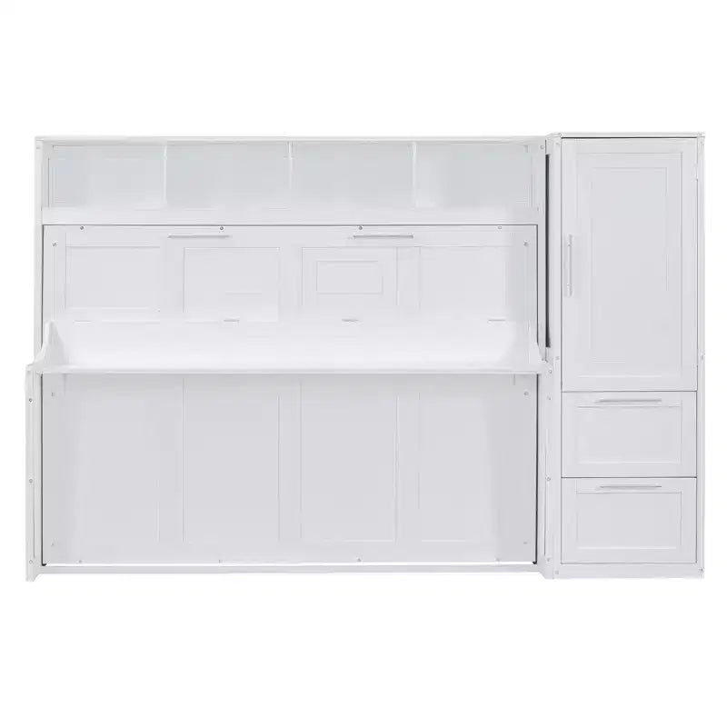 Letto a scomparsa matrimoniale/queen, letto a mobile in legno con armadio e cassetti, letto pieghevole per camera degli ospiti, camera piccola