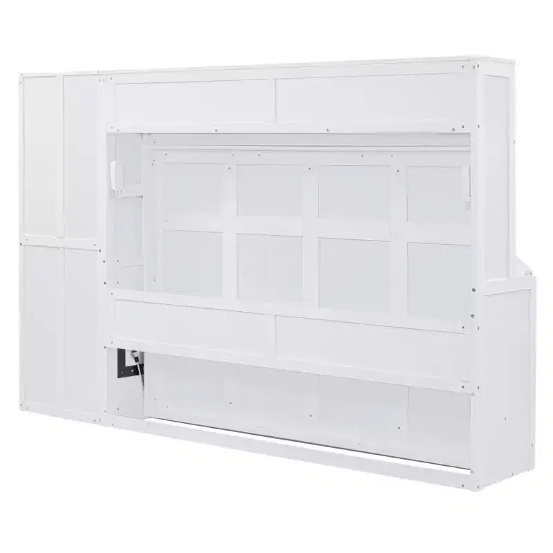 Letto a scomparsa matrimoniale/queen, letto a mobile in legno con armadio e cassetti, letto pieghevole per camera degli ospiti, camera piccola