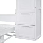 Letto a scomparsa matrimoniale/queen, letto a mobile in legno con armadio e cassetti, letto pieghevole per camera degli ospiti, camera piccola