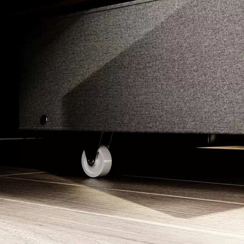 Famapy Base Letto Smart Bluetooth, Controllo Tramite App, Luci RGB Personalizzabili, Prese di Corrente, Ripiani Aperti + 4 Cassetti su Ruote, Struttura Centrale in Ferro, Nicchia per Animali Domestici