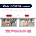 Tendenza del momento: set di 16 organizer trasparenti per cassetti per bagno, cucina e ufficio