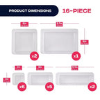 Tendenza del momento: set di 16 organizer trasparenti per cassetti per bagno, cucina e ufficio
