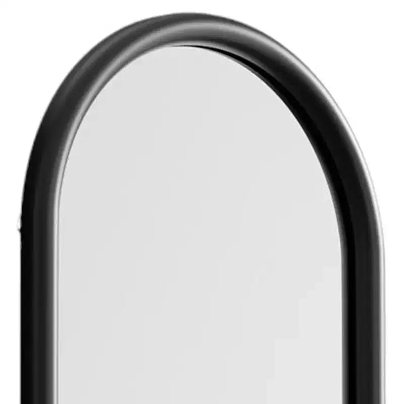 HomeRoots 64 Specchio a figura intera incorniciato con cornice ad arco in legno massello nero