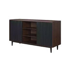 GDFStudio Duane, credenza/buffet a 2 ante in stile moderno di metà secolo con gambe in metallo, 59