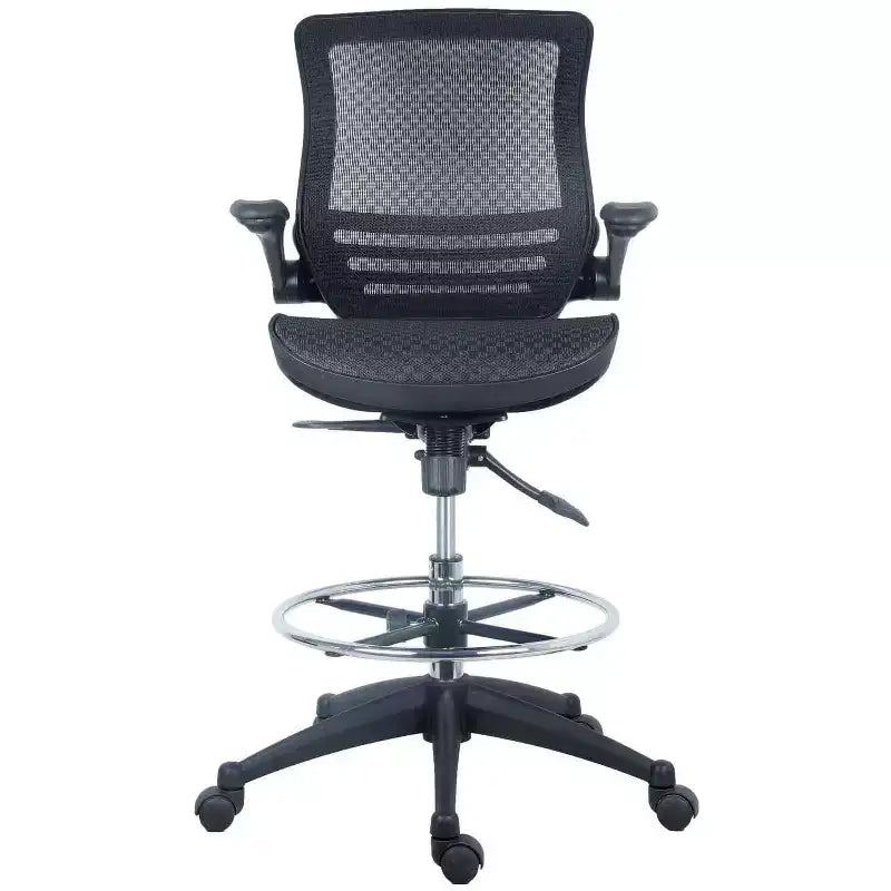 HomeStock Poltrona direzionale con altezza regolabile da 33 pollici, seduta in pelle PU dorata e inclinazione regolabile