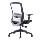 Sedia da ufficio ergonomica HomeStock, altezza regolabile, 117 cm, con rivestimento in pelle sintetica nera e meccanismo girevole