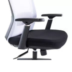 Sedia da ufficio ergonomica HomeStock, altezza regolabile, 117 cm, con rivestimento in pelle sintetica nera e meccanismo girevole