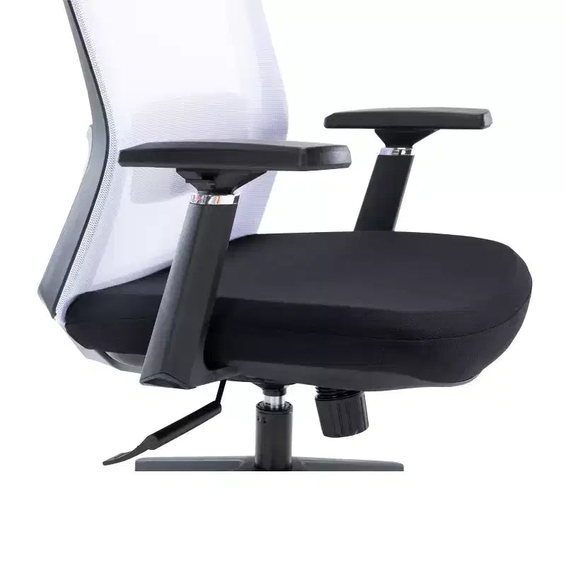 Sedia da ufficio ergonomica HomeStock, altezza regolabile, 117 cm, con rivestimento in pelle sintetica nera e meccanismo girevole