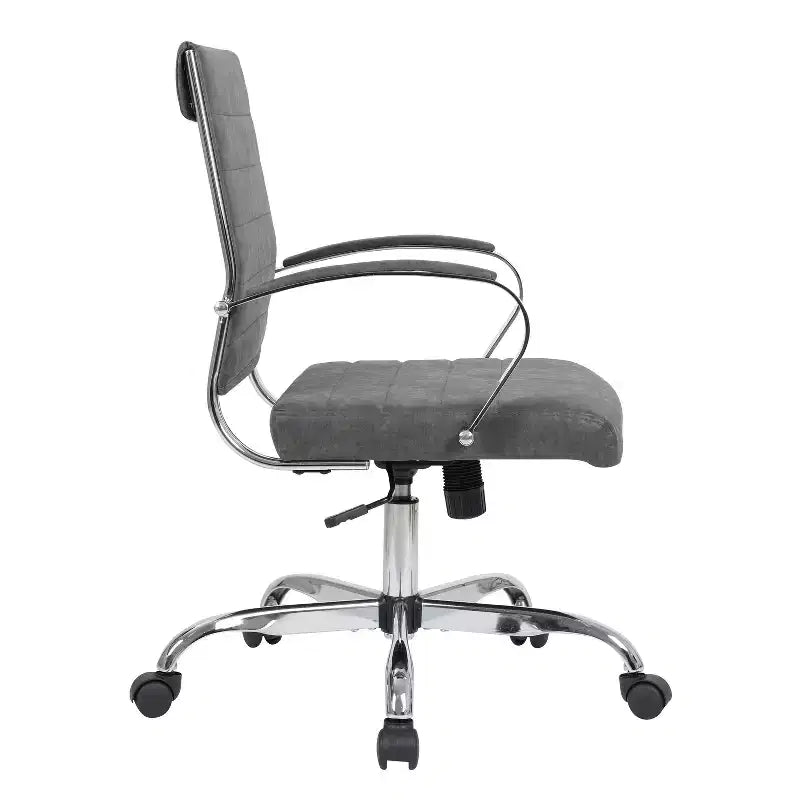 HomeStock 38,6 pollici H sedile in similpelle nera ad altezza fissa con rotelle/ruote per sedie da ufficio
