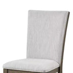 Set di 2 sedie da pranzo Royal Hampton, legno di quercia marrone, tessuto e schiuma grigi