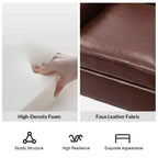 Poltrona Gianluigi in similpelle vegana con borchie decorative per camera da letto e salotto | ART OF LIVING DESIGNS