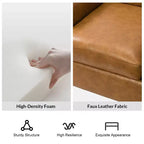 Poltrona Gianluigi in similpelle vegana con borchie decorative per camera da letto e salotto | ART OF LIVING DESIGNS