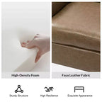 Poltrona Gianluigi in similpelle vegana con borchie decorative per camera da letto e salotto | ART OF LIVING DESIGNS