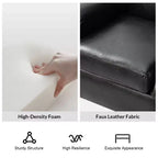 Poltrona Gianluigi in similpelle vegana con borchie decorative per camera da letto e salotto | ART OF LIVING DESIGNS