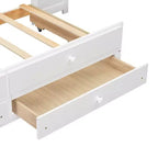 Whisen Divano Letto Matrimoniale & Letto a Piattaforma con Ripiani Portaoggetti, Cassetti, Letto Estraibile, Scrivania e Mobiletto