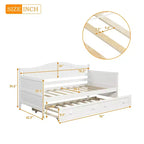 Luxystar Letto a Giorno in Legno con Letto Estraibile Facile da Aprire per Camera da Letto e Soggiorno