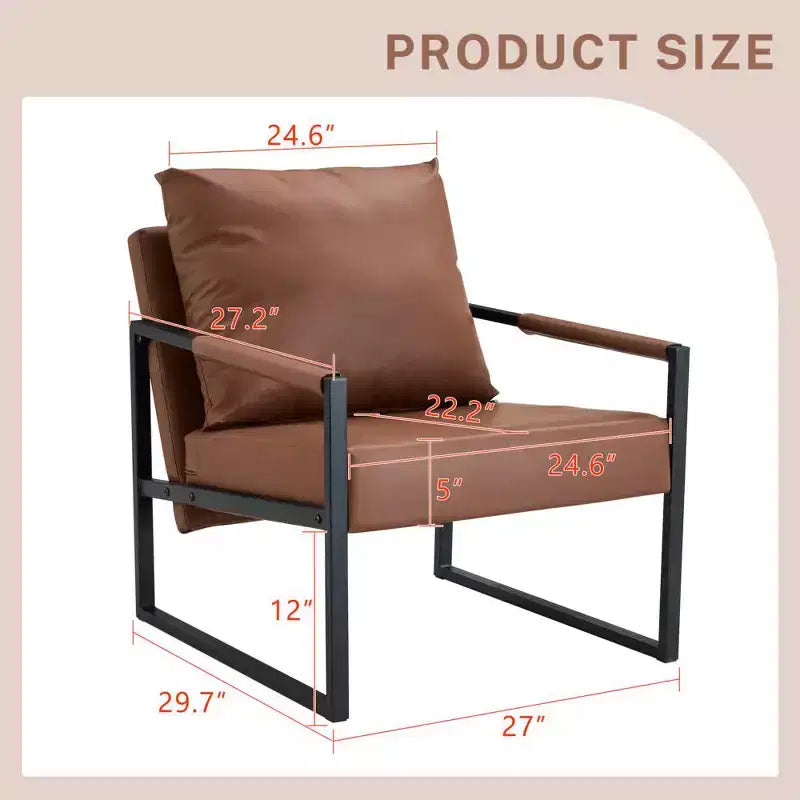 Poltrona da salotto classica Zeus & Ruta in pelle PU con struttura in metallo, design ergonomico