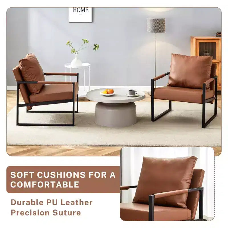 Poltrona da salotto classica Zeus & Ruta in pelle PU con struttura in metallo, design ergonomico