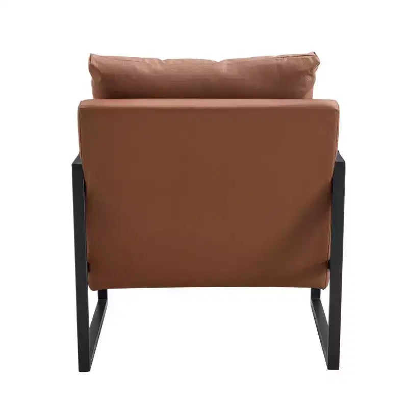 Poltrona da salotto classica Zeus & Ruta in pelle PU con struttura in metallo, design ergonomico