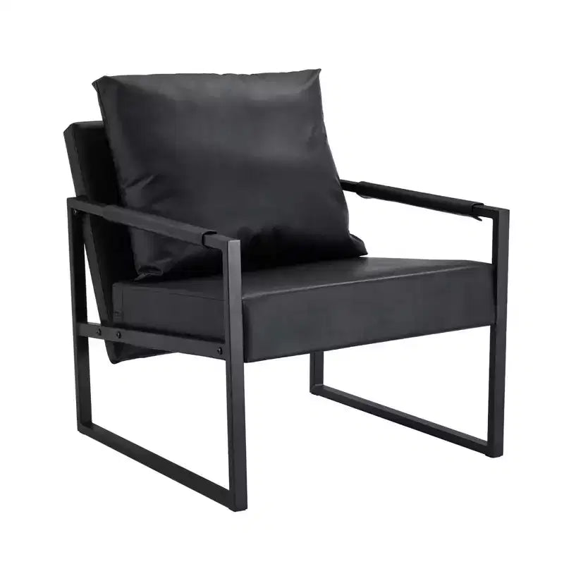 Poltrona da salotto classica Zeus & Ruta in pelle PU con struttura in metallo, design ergonomico