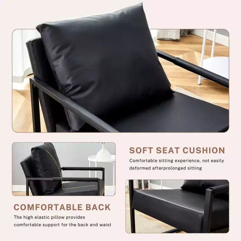 Poltrona da salotto classica Zeus & Ruta in pelle PU con struttura in metallo, design ergonomico