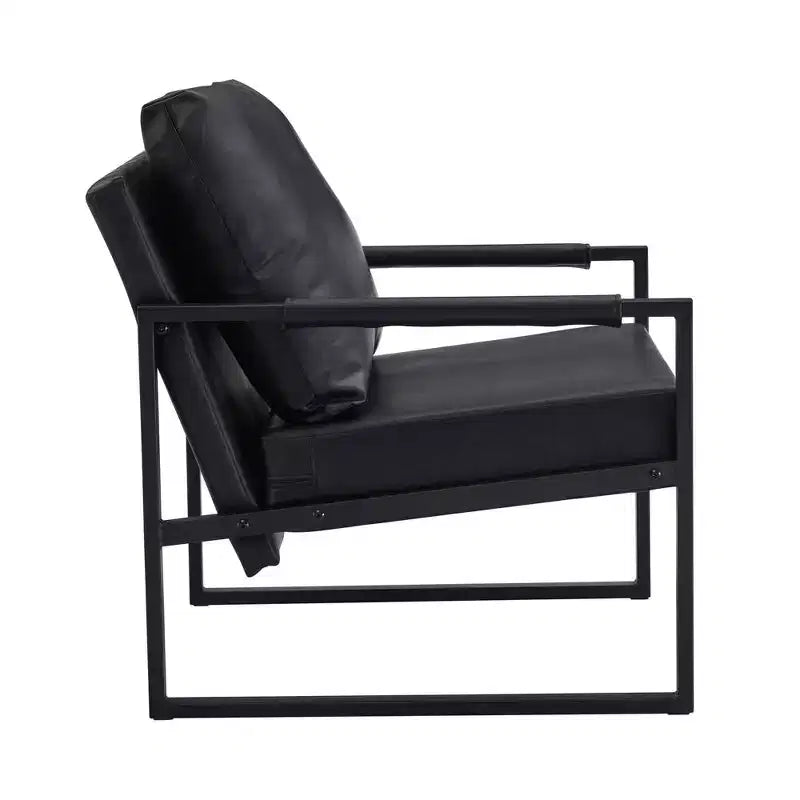 Poltrona da salotto classica Zeus & Ruta in pelle PU con struttura in metallo, design ergonomico