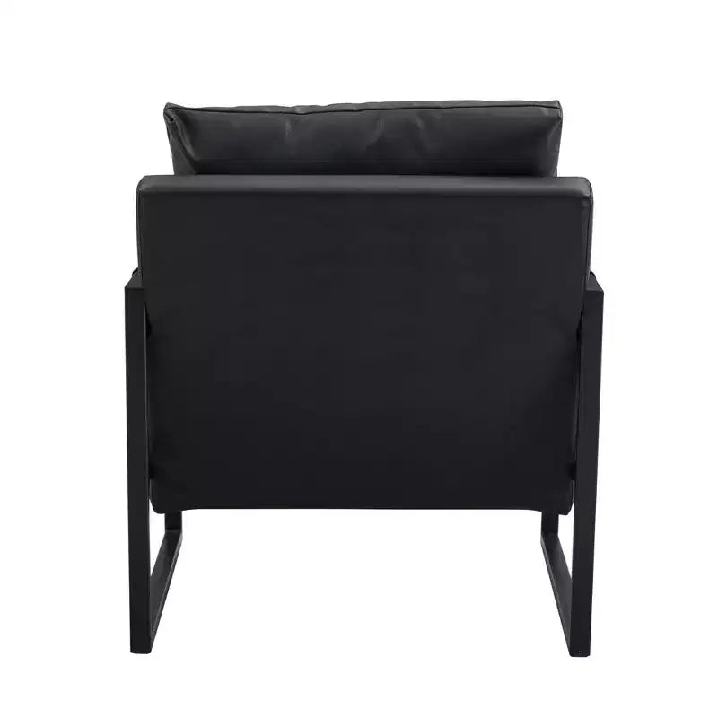 Poltrona da salotto classica Zeus & Ruta in pelle PU con struttura in metallo, design ergonomico