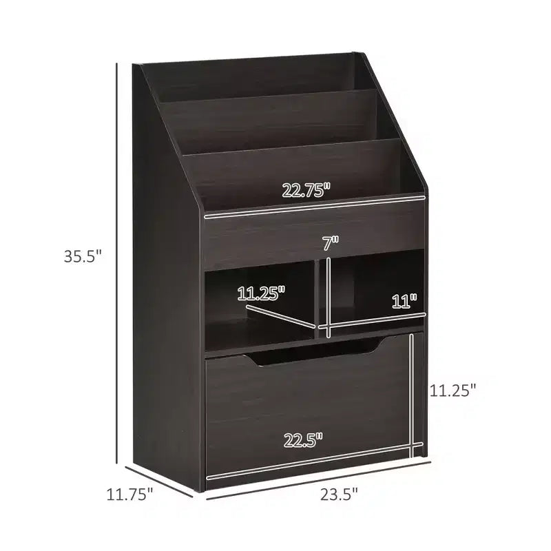 Whisen Kids Libreria Organizzatore a Ripiani Multipli con Cassetto Contenitore, Regalo per Bambini