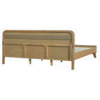 Struttura letto King/Queen Size, Struttura letto a piattaforma in legno massello di pino, Nessuna necessità di box spring, Giallo rustico - ModernLuxe