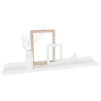 Mensola a muro set di 4 bianco MDF 60x9x3 cm Montaggio a parete