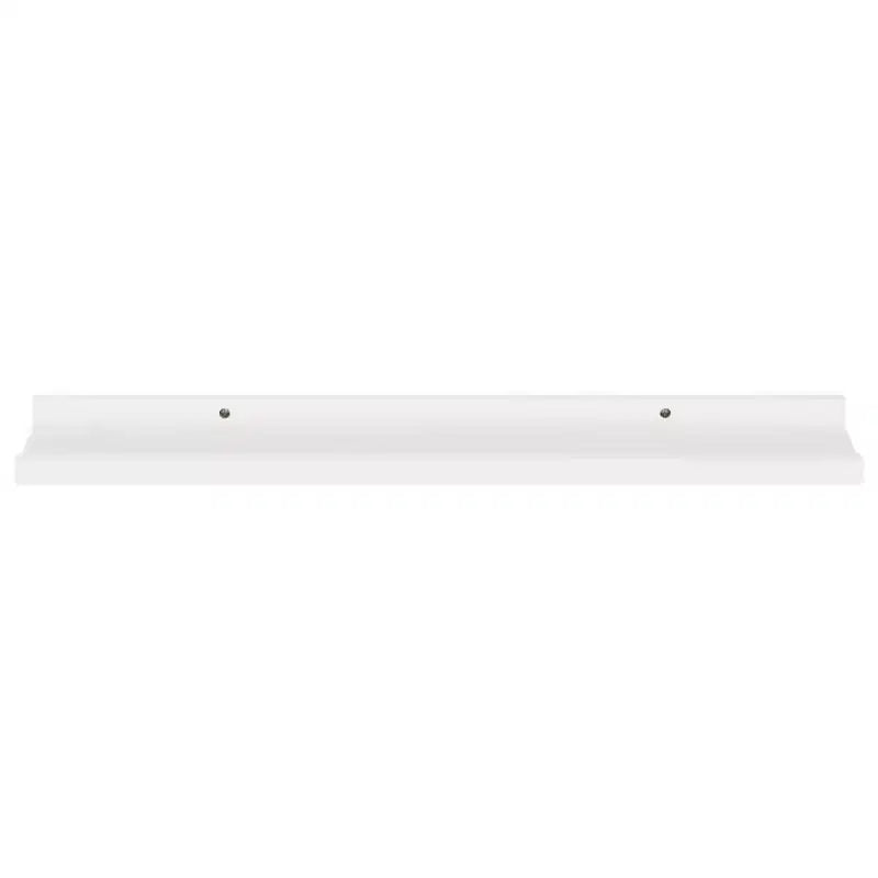 Mensola a muro set di 4 bianco MDF 60x9x3 cm Montaggio a parete