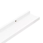 Mensola a muro set di 4 bianco MDF 60x9x3 cm Montaggio a parete